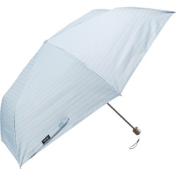 日傘 折りたたみ傘 晴雨兼用 ぺん細サンシェイド 50cm 手開き式 一級遮光 UVカット率99.9％ 遮熱効果 内側黒コーティング加工 ボーダー ライトブルー S350-1132LB1-BI