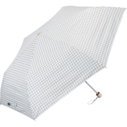 日傘 折りたたみ傘 晴雨兼用 ぺん細サンシェイド 50cm 手開き式 一級遮光 UVカット率99.9％ 遮熱効果 内側黒コーティング加工 ギンガムチェック ベージュ S350-1132BG1-B4