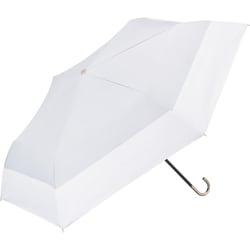 日傘 折りたたみ傘 晴雨兼用 スレンダーハンドル UVブロック 50cm 手開き式 一級遮光 UVカット率99.9％ 遮熱効果 撥水加工 バイカラー ライトグレー S350-1135GY1-BG