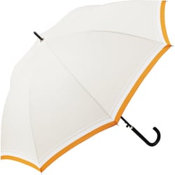 長傘 晴雨兼用 LIM スライドリブ 60cm A ボーダー ジャンプ式 UVカット加工 撥水加工 耐風 ベージュ U160-0714BG1-BH