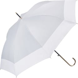 日傘 折りたたみ傘 晴雨兼用 サンシェイドロング 55cm ジャンプ式 バイカラー 一級遮光 UVカット率99％ 遮熱効果 内側黒コーティング加工 ライトグレー S155-1142GY1-BF