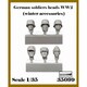 AR35099 1/35 WWII ドイツ スペアヘッドセット 冬季装備の兵士 6個入 [組立式プラスチックモデル]