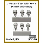 AR35099 1/35 WWII ドイツ スペアヘッドセット 冬季装備の兵士 6個入 [組立式プラスチックモデル]