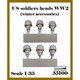 AR35100 1/35 WWII アメリカ スペアヘッドセット 冬季装備の兵士 6個入 [組立式プラスチックモデル]