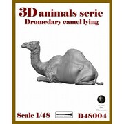 ARD48004 1/48 ジオラマアクセサリー 3D動物シリーズ 座るヒトコブラクダ [組立式プラスチックモデル]