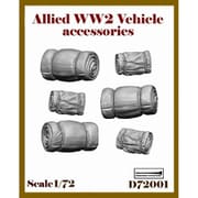 ARD72001 1/72 WWII 連合軍車両用アクセサリー 丸めた毛布/キャンバスシートセット 6個入 [プラモデル用パーツ]