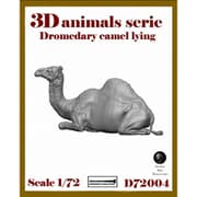 ARD72004 1/72 ジオラマアクセサリー 3D動物シリーズ 座るヒトコブラクダ [組立式プラスチックモデル]