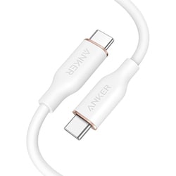 Anker PowerLine III Flow USB-C ＆ USB-C ケーブル 0.9m クラウドホワイト A8552N22