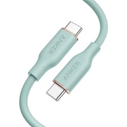 Anker PowerLine III Flow USB-C ＆ USB-C ケーブル 0.9m ミントグリーン A8552N62