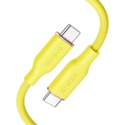 Anker PowerLine III Flow USB-C & USB-C ケーブル 0.9m レモンイエロー A8552N72