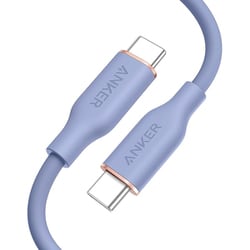 Anker PowerLine III Flow USB-C ＆ USB-C ケーブル 0.9m ラベンダーグレー A8552NQ2