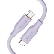 Anker PowerLine III Flow USB-C & USB-C ケーブル 0.9m ライトパープル A8552NV2