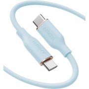 Anker PowerLine III Flow USB-C & USB-C ケーブル 1.8m アイスブルー A8553N32