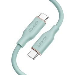 Anker PowerLine III Flow USB-C ＆ USB-C ケーブル 1.8m ミントグリーン A8553N62