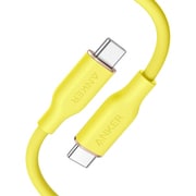 Anker PowerLine III Flow USB-C & USB-C ケーブル 1.8m レモンイエロー A8553N72