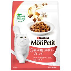 モンプチ 5種のお腹にやさしいブレンド 600g [猫用 ドライフーズ 総合栄養食]