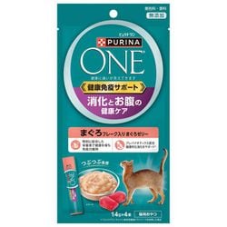 ピュリナワン キャット おやつ まぐろフレーク入りまぐろゼリー 56g 成猫用 健康免疫サポート消化とお腹の健康ケア [猫用おやつ]