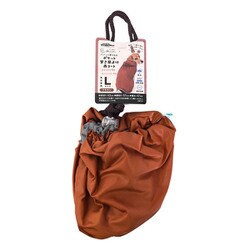 Chiccha！ パパッと着られる ポケット寒さ風よけ雨コート ブラウン L [犬用]
