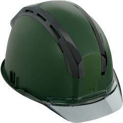 タジマ ヘルメット セフメット（セフ取付溝付ヘルメット） アースグリーン スモーク HSEGCSB