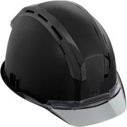 タジマ ヘルメット セフメット（セフ取付溝付ヘルメット） マットブラック スモーク HSMBCSB