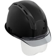 タジマ ヘルメット セフメット(セフ取付溝付ヘルメット) マットブラック スモーク シールド付 HSMBCSSB