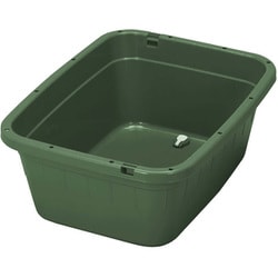 角型 タライ 水抜き栓付き ホース穴付き 80型 80リットル モスグリーン 食品衛生法適合 日本製