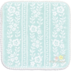 JILLSTUART プチプランタン 20cm×20cm ブルー タオルハンカチ 58-1840065