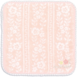 JILLSTUART プチプランタン 20cm×20cm ピンク タオルハンカチ 58-1840065