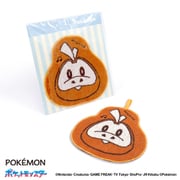 69-0030120 [ポケットモンスター ダイカットフェイス 22cm×24cm レッド タオルハンカチ ホゲータ]