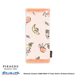 ポケットモンスター リバーシブルフルーツ 12cm×24.5cm ピンク ロングポシェチーフ ピカチュウ 69-0070090