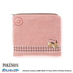 69-0087251 [ポケットモンスター I choose you H24cm×W20cm ピンク ポーチ イーブイ]
