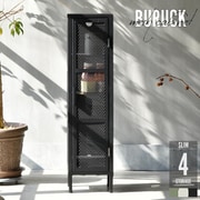 BRLS0329KIBLK [BURUCK スリムメッシュキャビネット 4段 ブラック]