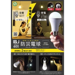 防災電球 蓄電型LED電球 電球色（ORANGE） KS01N-OR