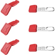 KNIPEX テザーツール 落下防止クリップ+カラーコードクリップ赤セット(各3ピース) 0063-06TCR