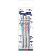 限定 ゲルインキボールペン エナージェル 0.5mm セット3色 花束柄 Flower language2 BLN75TL-3STL2