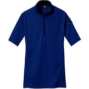 BURTLE 半袖ジップシャツ415-03-5Lネイビー 415-03-5L