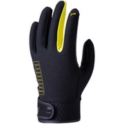 PUMA 合成皮革手袋 ブラックイエロー LL CM-6101-BKYL-LL