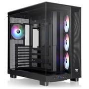 View 380 XL TG ARGB Black 120mm ARGBファン 4基搭載 ピラーレス ミドルタワー ATX PCケース ブラック CA-11E-00M1WN-00