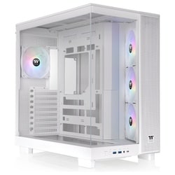 View 380 XL TG ARGB Snow 120mm ARGBファン 4基搭載 ピラーレス ミドルタワー ATX PCケース ホワイト CA-11E-00M6WN-00