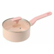 ローサ 片手鍋 18cm ガラス蓋付 IH対応 セラミック塗膜加工 HC-730