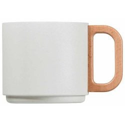 積み重ねられる マグカップ 真空 保温・保冷 350ml ホワイト HC-748