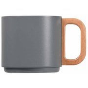 積み重ねられる マグカップ 真空 保温・保冷 350ml グレー HC-749
