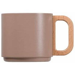 積み重ねられる マグカップ 真空 保温・保冷 350ml ピンクベージュ HC-751