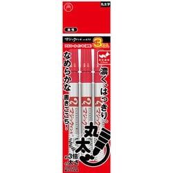 マジックインキ No.670 丸太字 3Pパック 赤 M670-T2-3P