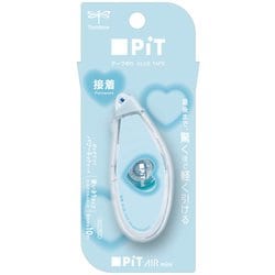 限定 テープのり ピットエアーミニ 使い切りタイプ ハート柄 ブルー PN-EASG03QEC