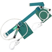 TSUYORON 胴ベルト型墜落制止用器具(ロープタイプ) ランヤード2丁掛け仕様 青緑 Lサイズ 幅50MM×1400MM TB2SAF593SAF5931BGLJANBX
