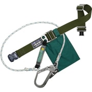 TSUYORON 胴ベルト型墜落制止用器具(ロープタイプ) LSA(三つ打ちロープ) 深緑 Mサイズ 幅50MM×長さ1200MM ワンタッチバックル仕様 TB-LSA-OT590-OD-M-JAN-BP