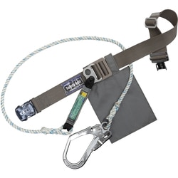 TSUYORON 胴ベルト型墜落制止用器具（ロープタイプ） LSA（三つ打ちロープ） シルバー Mサイズ 幅50MM×長さ1200MM ワンタッチバックル仕様 TB-LSA-OT590-SL1-M-JAN-BP