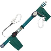 TSUYORON 胴ベルト型墜落制止用器具(巻取タイプ)補助ロープ2丁掛け仕様 ロック機構付きワンハンドリトラ+巻取式補助ロープ 青緑 Mサイズ 幅50MM×長さ1200MM TBORL2OT593SRBTBGMJANBP