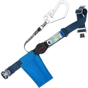 TSUYORON 胴ベルト型墜落制止用器具(巻取タイプ)ロック機構付き ワン・ハンドリトラ 紺 LLサイズ 幅50MM×長さ1600MM 130KG対応型 TBORLOT593SVBL2LL(130KG)JANBX